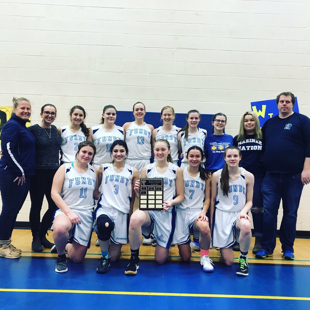 FundyFMHS's tweet photo. Varsity Girls Basketball Team is on the road to James M. Hill this weekend for Sectionals. Girls play Friday at 8:15pm! https://t.co/wnz8fUqiMC