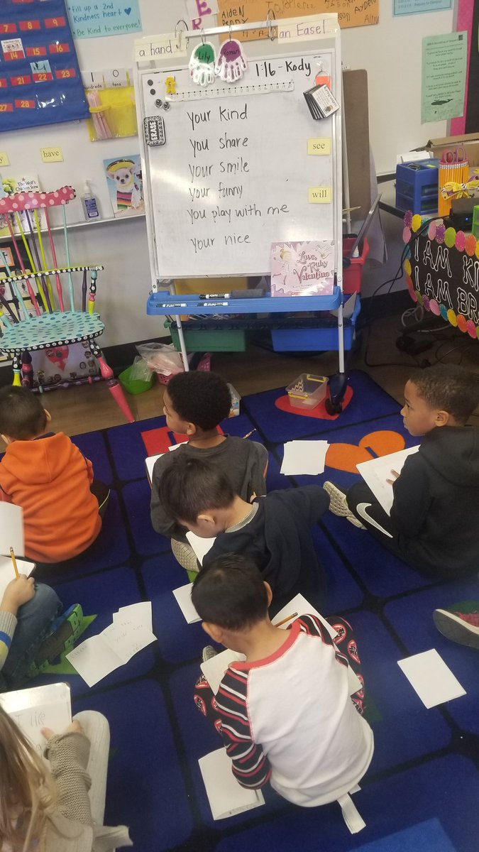 mscqualls's tweet image. Writing and decorating personal valentines cards telling each other what we like about them ❤ #bewillbern #KinderLife #ValuableLessons