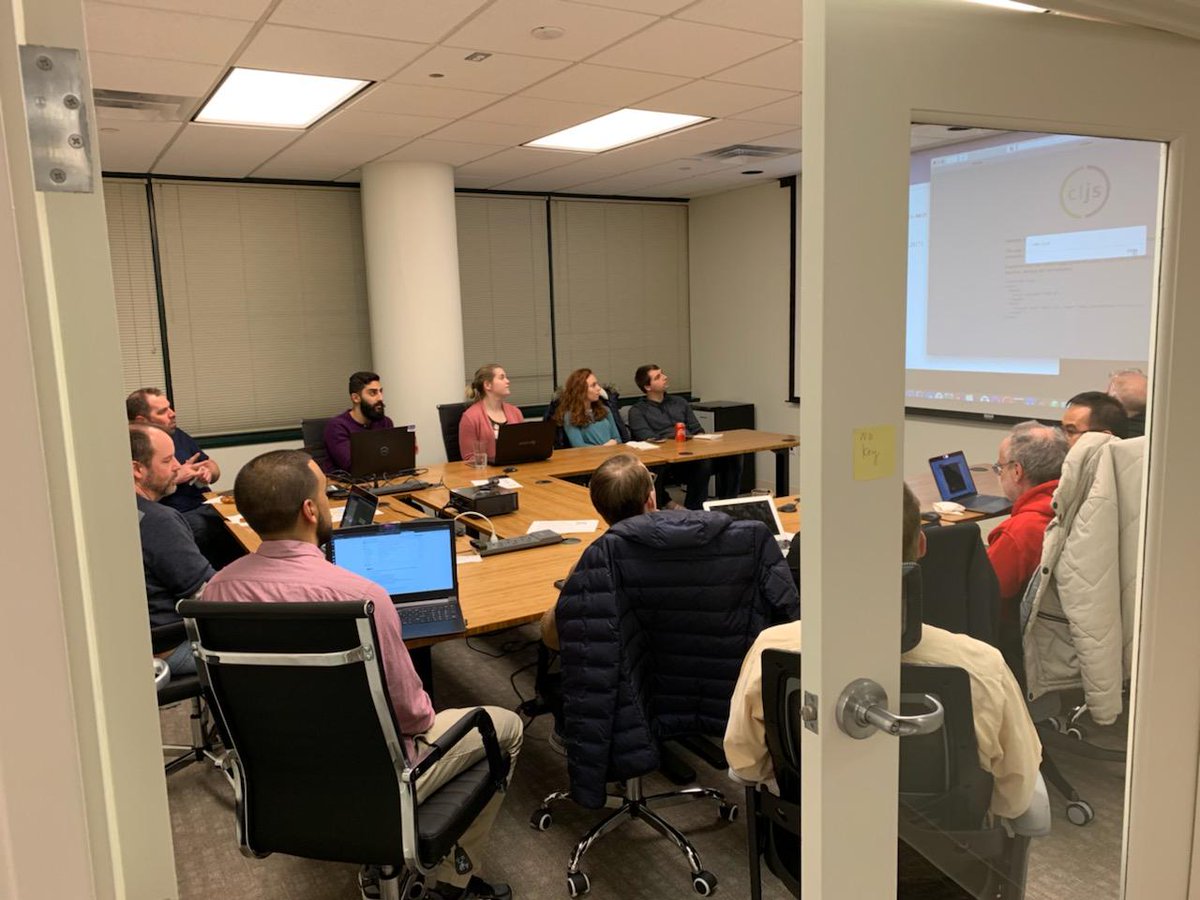 Hosting the #Clojure <a href="/Meetup/">Meetup</a> <a href="/ATALLC/">ATA, LLC</a> tonight in #NoVA Thanks for coming out!  Great discussion with #pizza We're living the new HQ space
