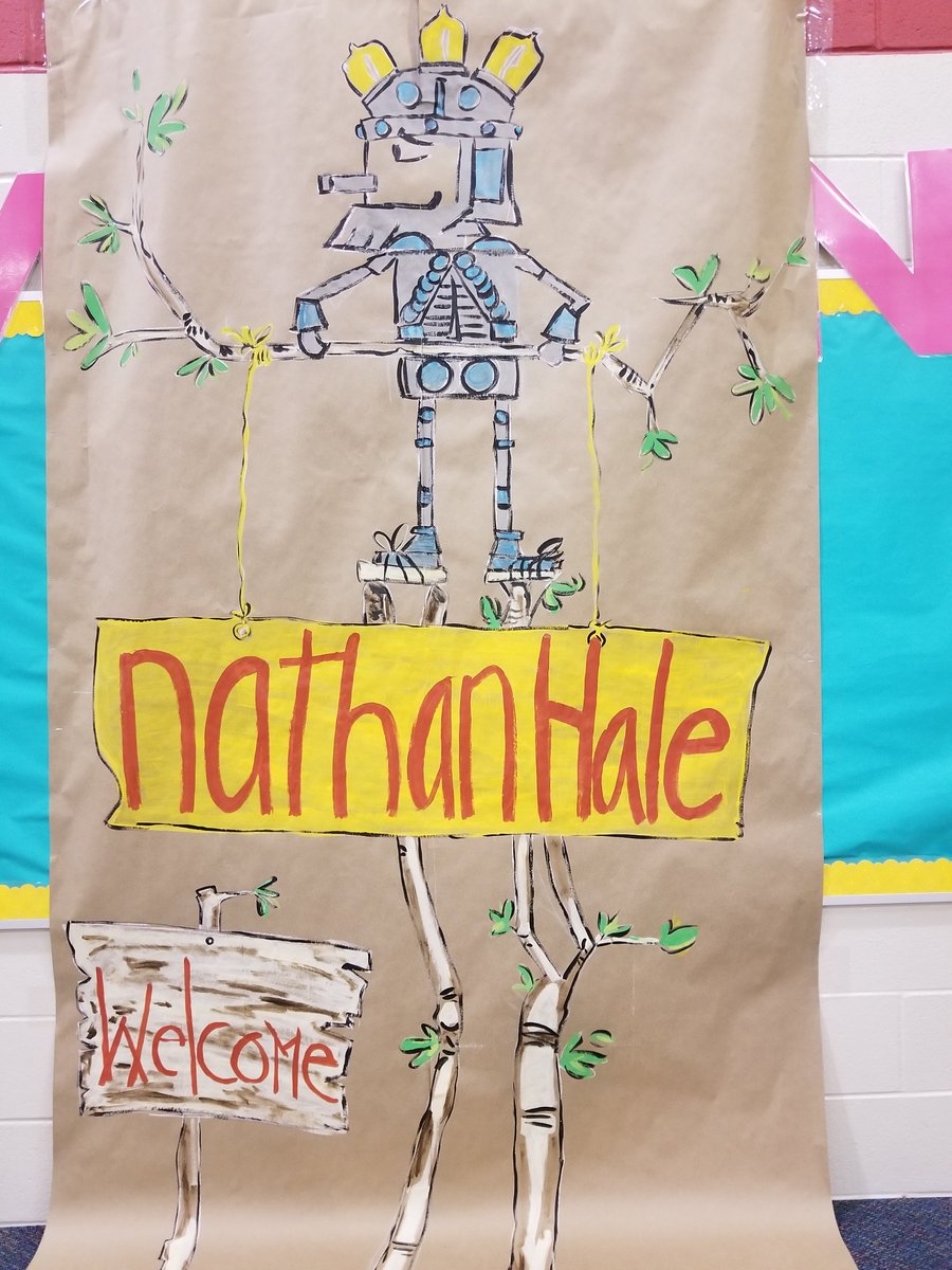 MarekElem's tweet photo. Nathan Hale! Best Author Visit!!! Thanks for being at Marek 
#HazardousTales https://t.co/1U7m0j7zBa