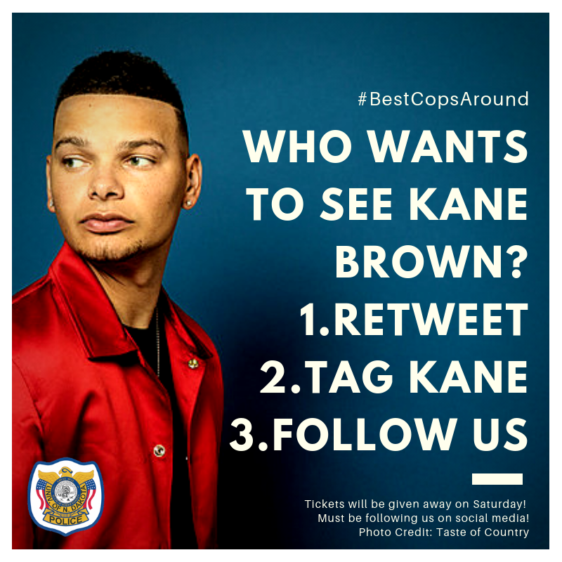 UNDPoliceDept's tweet photo. #FREETICKETS Who wants 2 tickets to see @kanebrown @JimmieAllen &amp; @GrangerSmith? Who knows they may event want to do a #RideAlong with the #BestCopsAround. If you want to win, you must complete these 3 items!
1. #Retweet
2. Tag Kane, Jimmie, &amp; Granger
3. Comment #RideAlong https://t.co/23p28yGslM