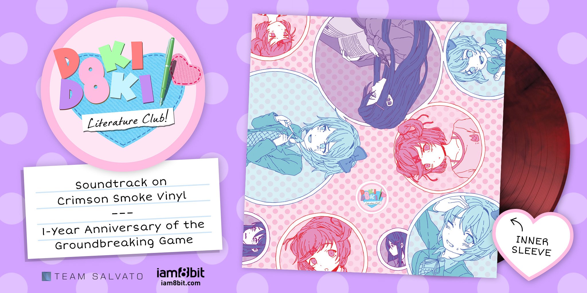 ドキドキ文芸部！ DDLC レコード ドキドキ文芸部！』（オリジナル・サウンドトラック）LP