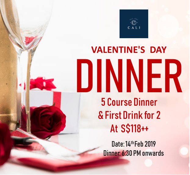 Happy Valentine's Day to all our patrons. Make your day special and treat yourselves to a cosy, romantic 5-course Dinner Cali 'Creating Moments'
Reserve your Tables Now: ow.ly/c3l550lm8JZ
#Cali #CaliSingapore #CreatingMoments #CaliRochester #CaliChangi#VALENTINEPROMO