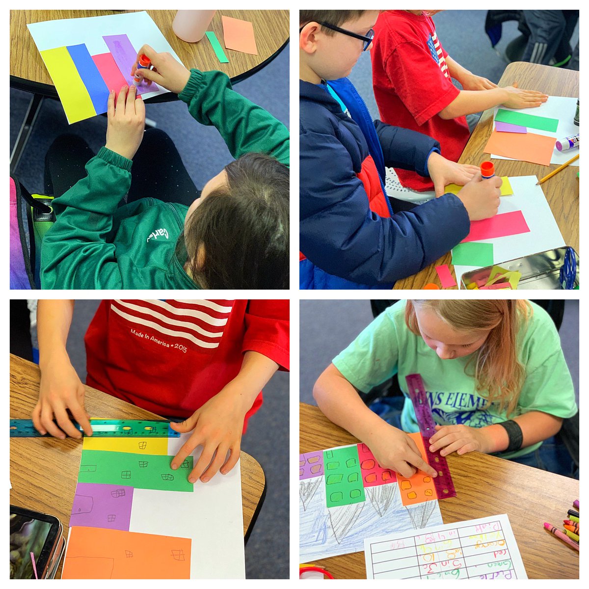 HollyBalice's tweet photo. Putting those measurement skills to the test as we made our own city scapes  #PlainsTigers 🏙 Thanks for the inspiration @heyhopeking @Stepinto2nd #MagicOfMath https://t.co/0Knhh4DIcD