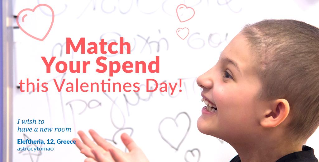 MakeAWishIntl's tweet photo. US $136.57 is the average spending per person on Valentine's Day, according to an ABC News report. Instead, donate that amount today - https://t.co/PBDDkfmHgD, and help grant the wishes of children with critical illnesses! cc - @MakeAWishGreece #didyouknowwed #love #vday2018 https://t.co/4lk27xrCKy