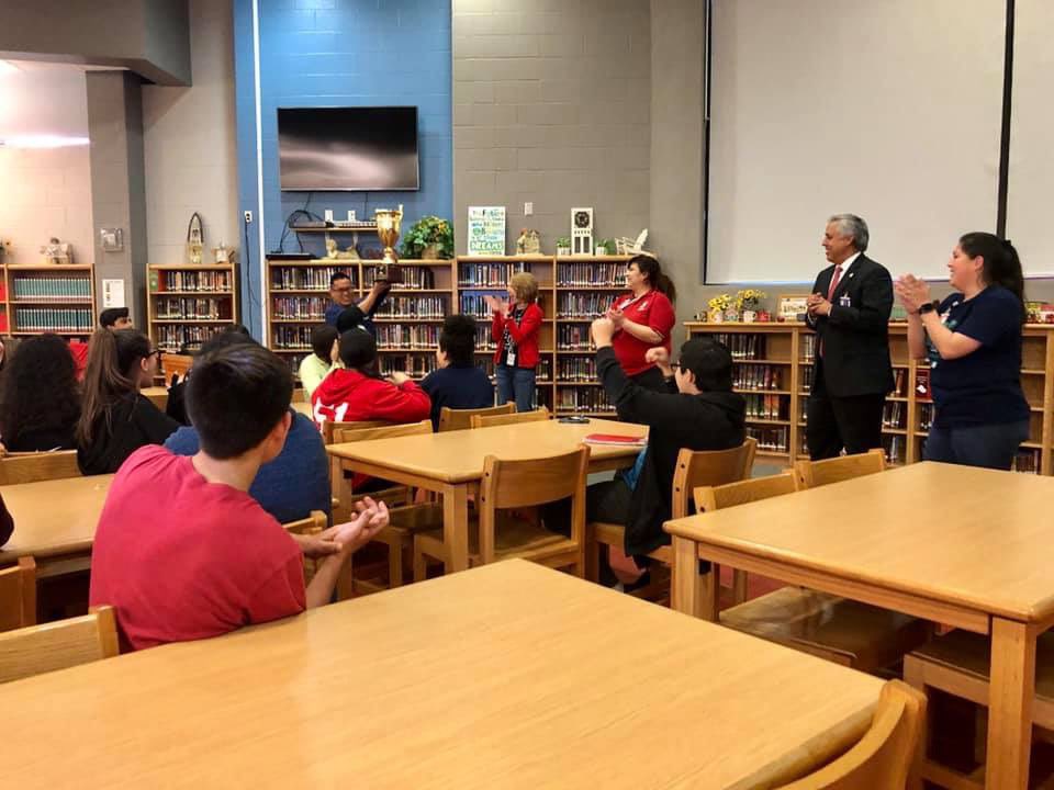 And the Harlingen Marathon Spirit Trophy goes to... Memorial Middle School! Congratulations Raiders! 

Two hundred of our students were along the course cheering on runners and represent our #HCISDproud community. 

#WeAreHCISD #ExperienceHCISD