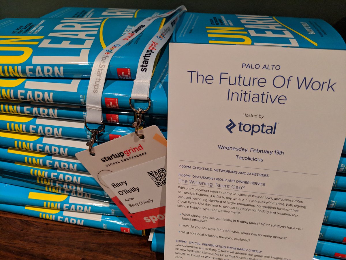 Excited to speak to 40 startup CEOs and founders at <a href="/toptal/">Toptal</a>'s #FutureOfWork dinner following a great day at <a href="/StartupGrind/">Startup Grind</a> #SGGlobal #unlearn