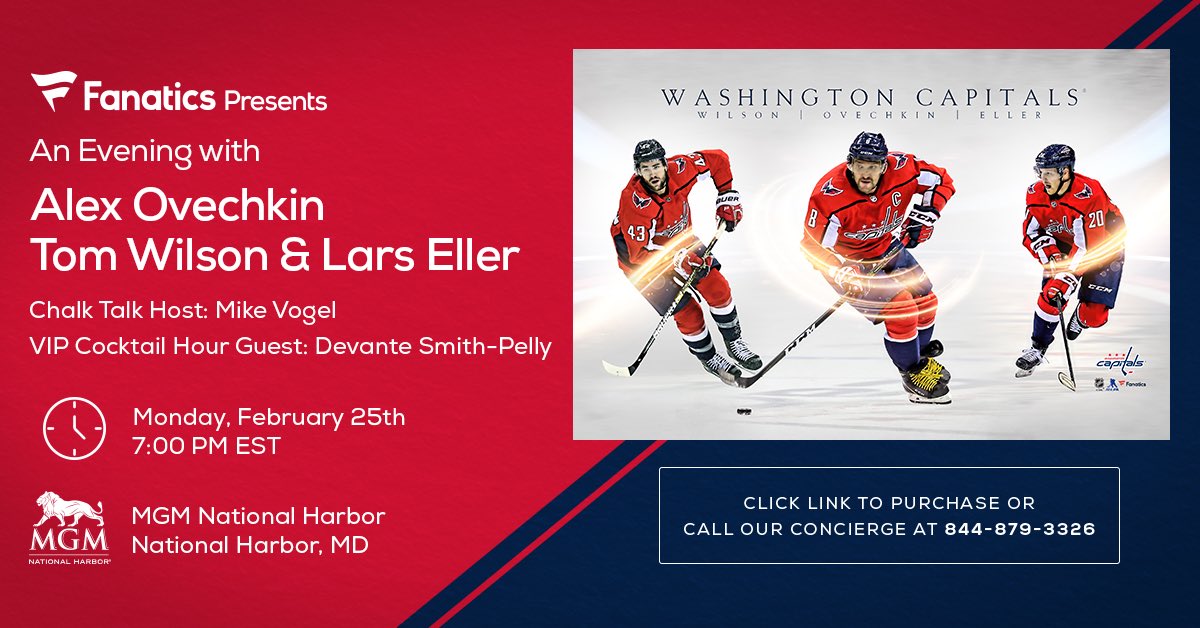 me and the boys will be with Vogs for this @Fanatics special event in DC on feb 25!!!! #ALLCAPS http://bit.ly/2HFyiaL