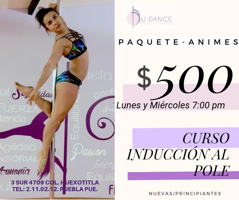poledudance's tweet photo. SOLO NUEVAS Y PRINCIPIANTES 
•📍Curso inducción al POLE📍•
Paquete-animes
$500 Mensualidad $0 inscripción 
❤️2 clases semanales durante el mes❤️
Lunes y Miércoles 7:00pm 
Inicio del curso: 20 de Febrero 2019 https://t.co/JaBDhzBSjQ