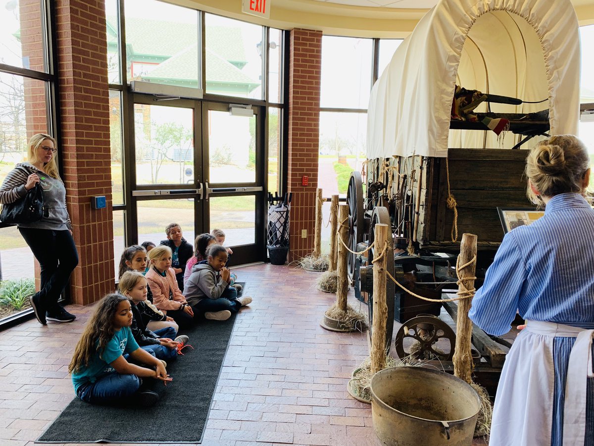 teaguesecond's tweet photo. We learned about the journey the pioneers took from Tennessee to Frisco. The men usually drove the wagons, and the women and kids walked. @SonntagElem @Sonntag_Second @FriscoHeritage https://t.co/H73MTKSZS1