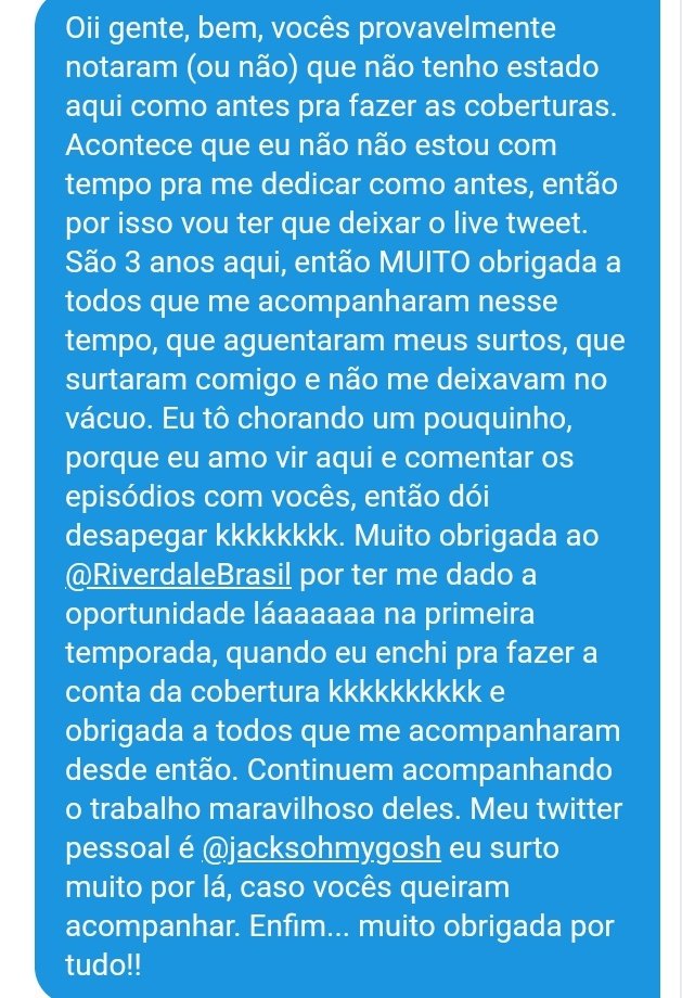 RiverdaleLive's tweet photo. 🚨 Hey, Riverdalians, tudo bem??? Passando pra deixar um recado para quem acompanha as coberturas. Se puderem ler, por favor!!! Obrigada!! 😭😭❤❤🚨 #Riverdale https://t.co/8aMOAQ13uz
