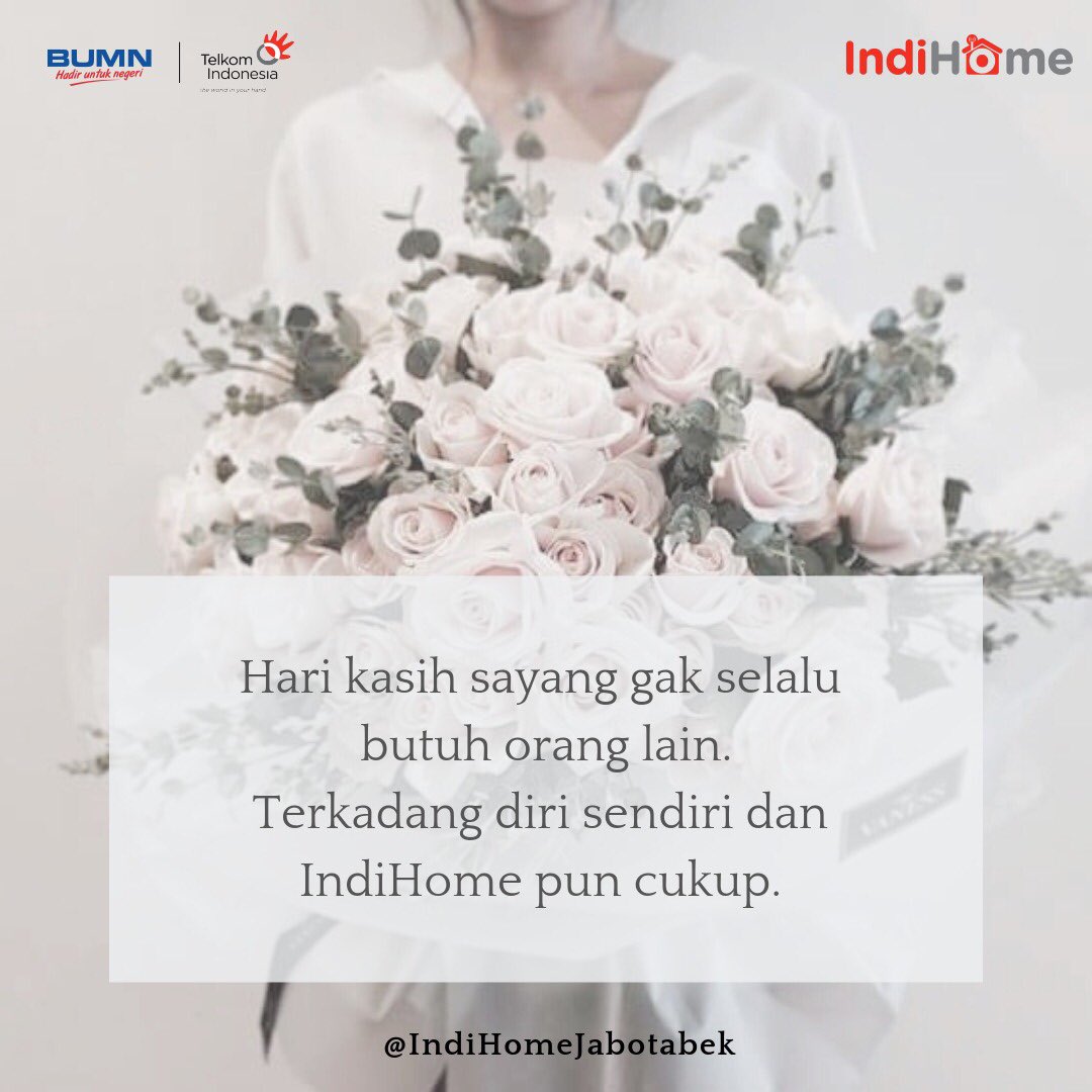 ayutri's tweet photo. Hari kasih sayang gak selalu butuh orang lain. Terkadang diri sendiri dan IndiHome pun cukup. 
#2019pakeIndiHome #PilihyangPasti  #CintaIndiHome #CintaIndonesia #HappyValentinesDay 
#DuniadiRumahmu https://t.co/3Y4UbHeIJG