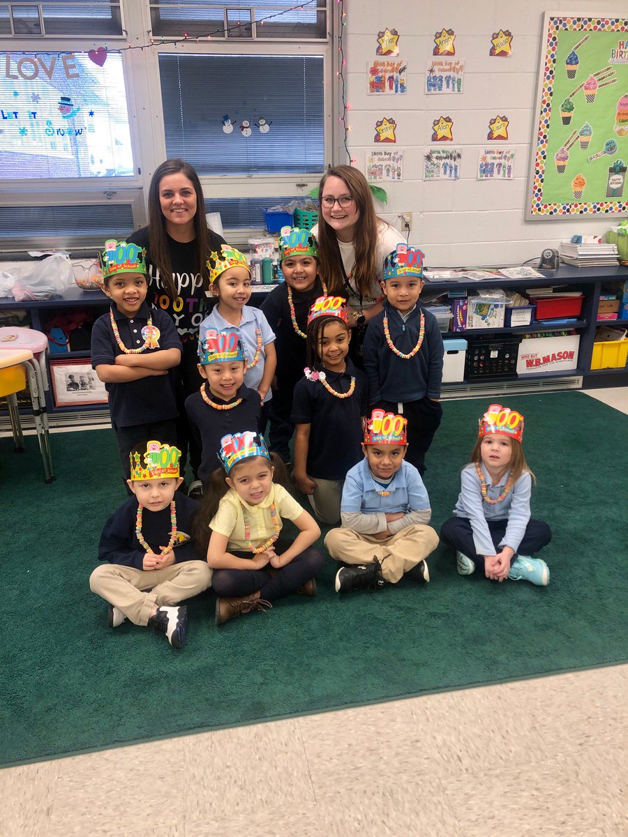 WPSMissBond's tweet photo. Celebrating the 100th day of school! #100thDayofSchool #prek #wpsrocks https://t.co/nJcBGPkPTF
