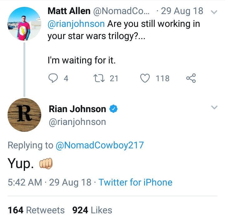 Star Wars: Rian Johnson Still Working On His New Trilogy