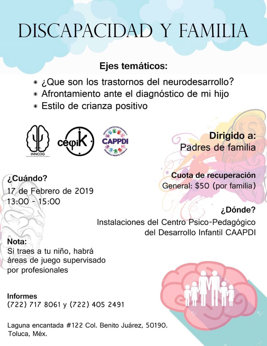 Estás invitado a estas conferencias: #discapacidad y #familia