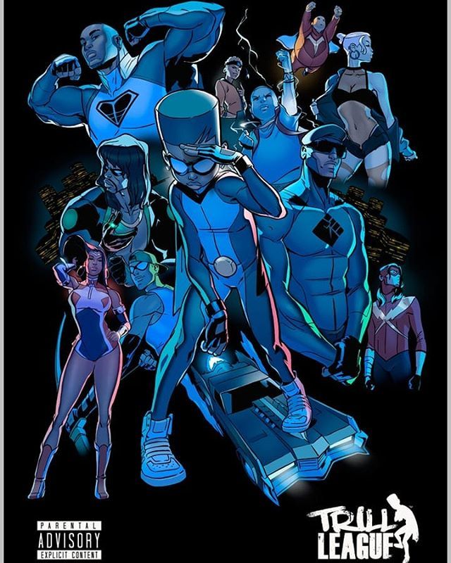 ThatsSoOrson's tweet photo. #ComicsICopped #Trillleague by @ant_piper Y'all show some support and buy this comic. It's effing HE! LARRY! US! lol. If I was to describe it. Let's say Justice League meets the Boondocks. #supportblackart #supportblackcomics https://t.co/GcP2GoryKj https://t.co/lpgF7HBj9E