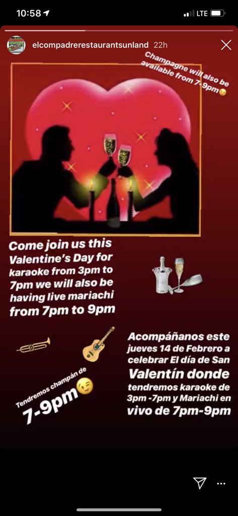 Don’t know where to go out for lunch or dinner tomorrow make sure to check El Compadre Restaurant in Sun Valley the food is amazing!! #ValetinesDay #GoShowSomeLove