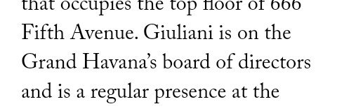  https://www.newyorker.com/magazine/2018/09/10/how-rudy-giuliani-turned-into-trumps-clownWith Rudy Giuliani sitting on the board of directors at the NY Grand Havana Room, they have a super cosy collusion syndicate going