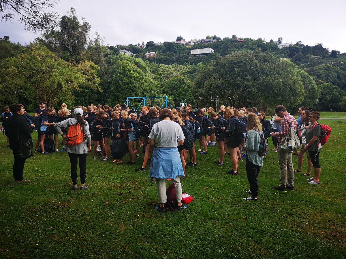 damensoc's tweet photo. The year 9 pupils fron St Hildas walked the length of th Town Belt today learning more about its history and ecology. #lovethetownbelt https://t.co/Se2LfLBOKq