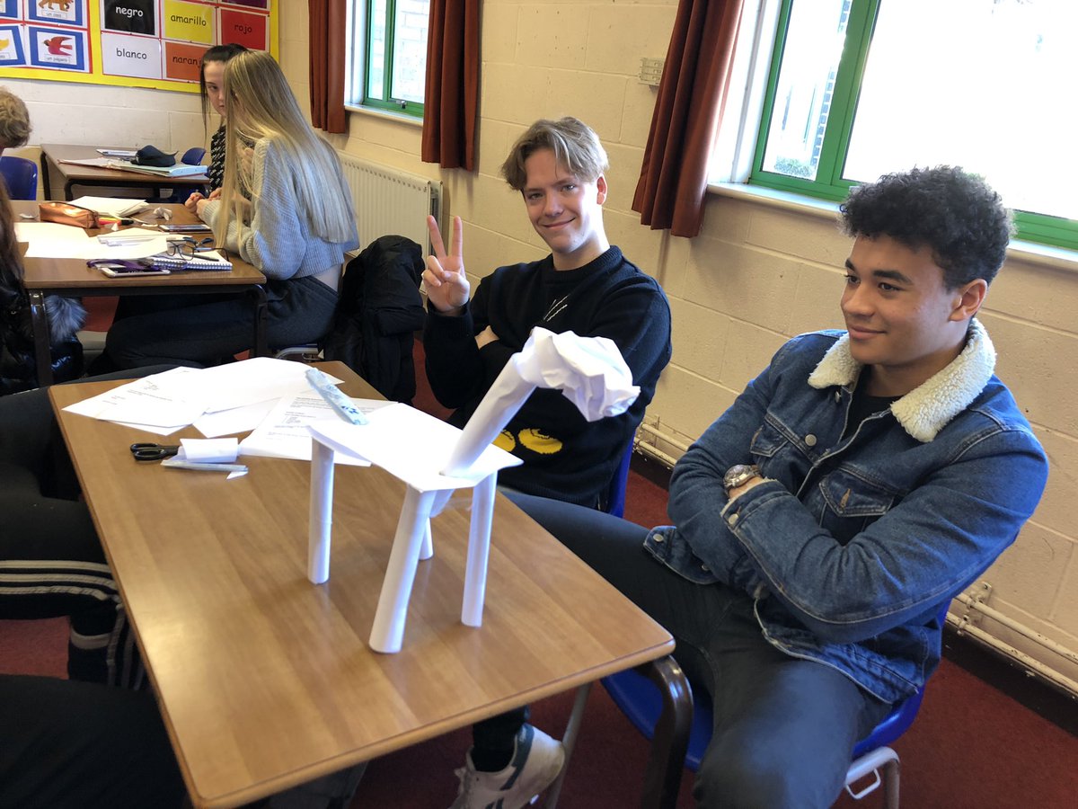 CHSBus's tweet photo. First giraffe has arrived. Lots of Belbin roles on show to get this made. Group 2 could do with a Completer Finisher.... https://t.co/KXrz4YkLeF