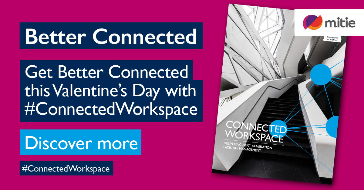 mitie's tweet image. It&apos;s #ValentinesDay and there&apos;s no better way to be connected than with #ConnectedWorkspace. Discover how it works connectedworkspace.com #DigitalTransformation
