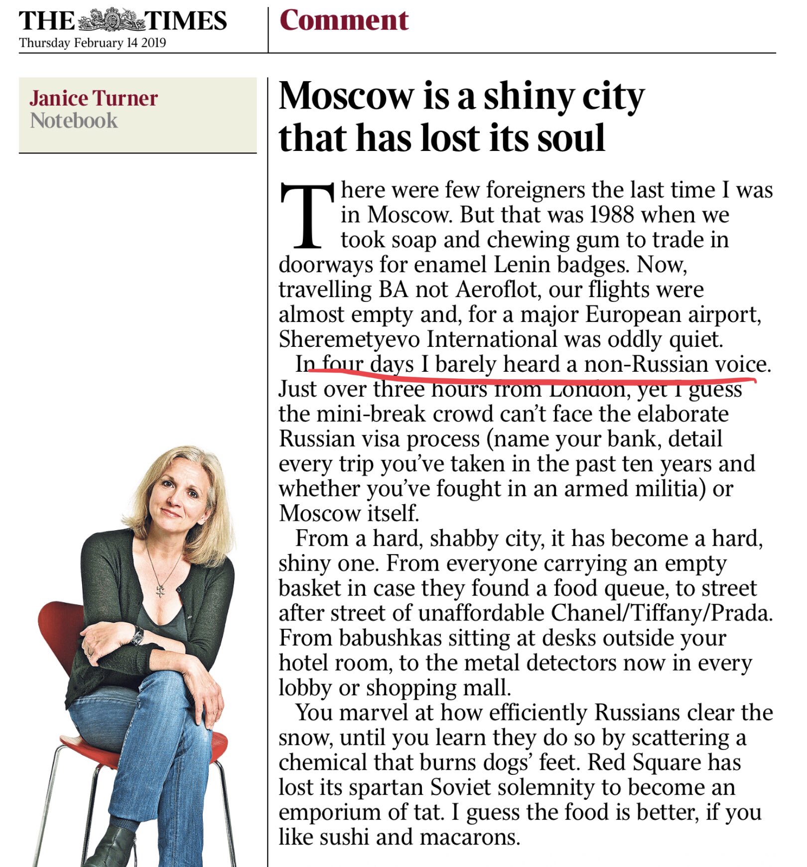 Vladimir Kornilov on Twitter: "Британская колумнистка The Times ...