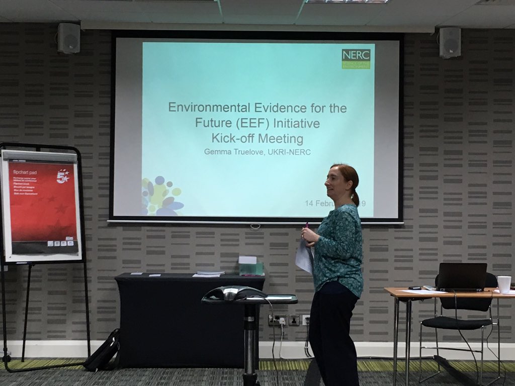 Today is KO meeting of Environmental Evidence for the Future program. CEE Is partnering with NERC to support the conduct of 5 systematic evidence maps to inform policy. @EnvEvidence #evidencesynthesis #NERCImpact