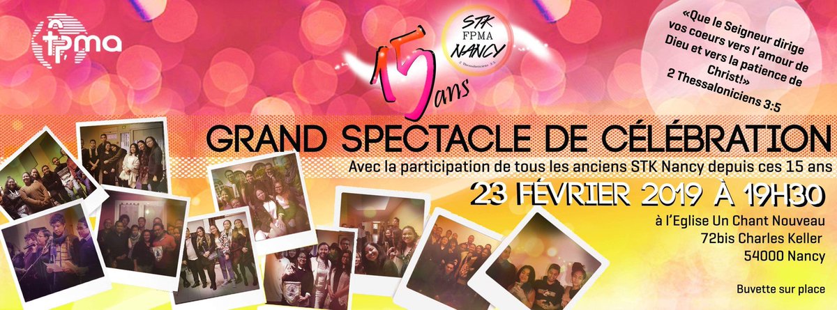StkNancy's tweet photo. SAVE THE DATE!
J-9 🔥🔥🔥
Plus que quelques jours avant notre grand concert de célébration!
L'entrée est gratuite mais les places sont limitées 👀 Venez nombreux! Que Dieu vous bénisse et bonne journée 💛 https://t.co/F9wCn4PCGr
