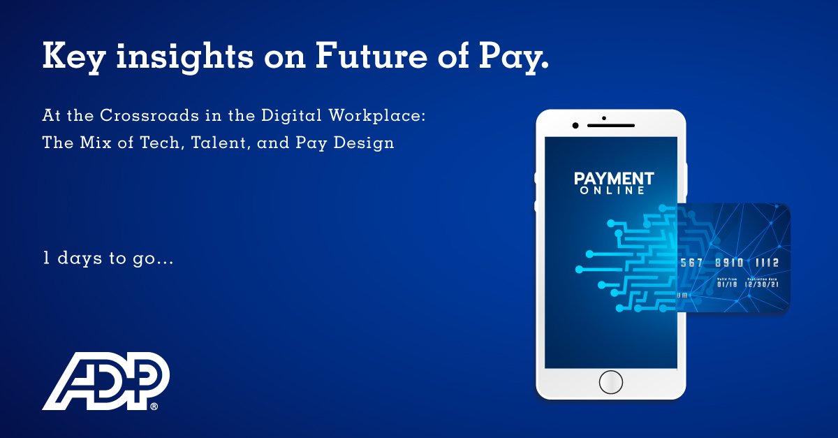 ADP_IN's tweet photo. Key insights on Future of Pay. 

Attend John Antos session tomorrow covering latest findings from ADPRI research reports. WHRD Congress ADP India.
#WHRDC #HR #Payroll #HCM #WHRDC25 #adp #adpIndia https://t.co/7tlwKMpj1y