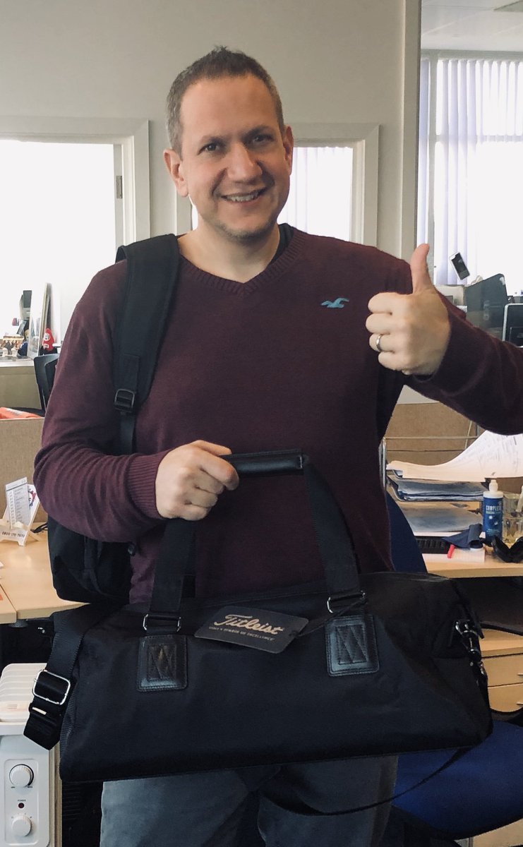Sikay_emc's tweet photo. Totally thrilled to have won @AugustaGolfUK prize draw for amazing @titleist executive luggage range!
Thank you! Simon Kay @GeigerBTC https://t.co/icZldjb4tH
