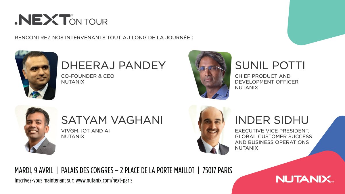 Cyril_VanAgt's tweet image. hou-hou !
👋Saviez-vous qu&apos;il n&apos;y aura pas un.. pas deux.. pas trois.. mais QUATRE conférenciers invités pour le #NextTour du 9 avril dans la capitale française à Paris ? Inscrivez-vous pour les voir ici 👉 bit.ly/2UWiuCe #Nutanix #NutanixEvents #IT #Paris #NutanixFrance