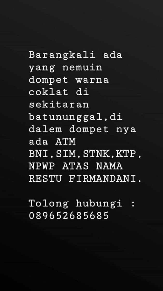 Minta tolong ya warganet, salah satu member kami kehilangan dompet 🙏🏻 <a href="/infobandung/">infobandung</a> <a href="/PRFMnews/">Radio PRFM</a> <a href="/kungpowchickens/">kungpow chickens official</a> <a href="/lalinBDG/">Info Lalu Lintas BDG</a> hatur nuhun 😃