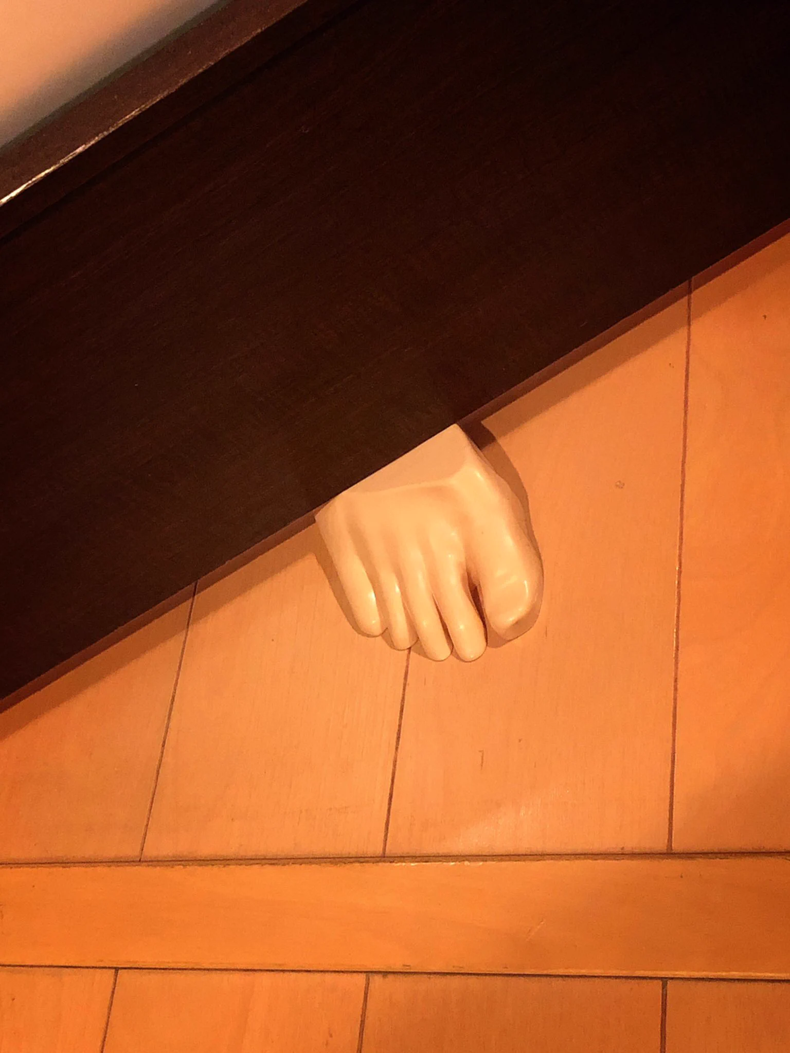 こんなんドアから見えてたら怖すぎる・・・ビビリさんには向いていないドアストッパーwww