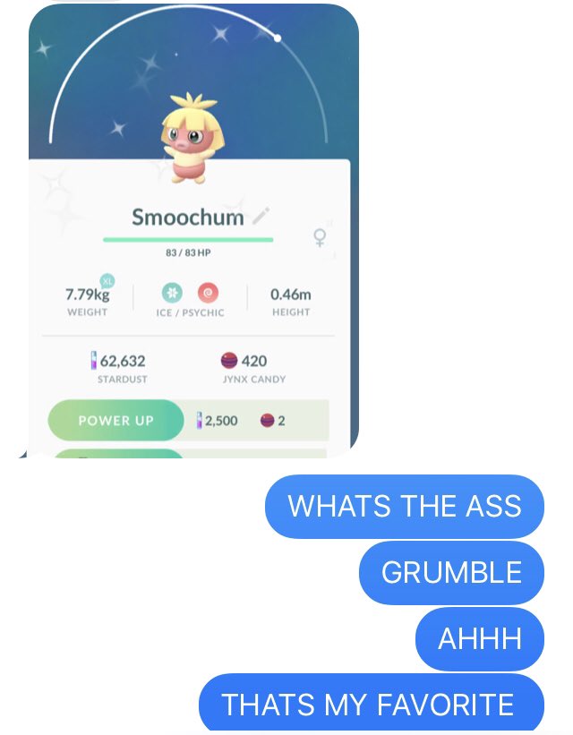 TX_Valor_Chick's tweet image. Ugh my spouse already hatched a shiny Smoochum 😞