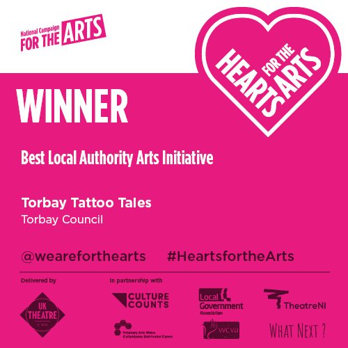 WoW Wow WoW Unbelievable..... One of my projects #TorbayTattooTales has won a national #Heartforthearts award #ThankYou everyone involved & the judges and congrats to all other winners and nominees (and HLF for funding!) #WinnerWinnerChickenDinner
