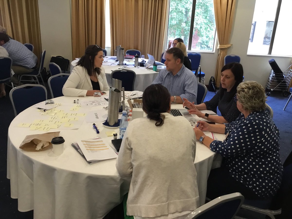 Teams from Wagga &amp; St George hospitals working hard on their ICU exit block project strategies during the ACI-WOHP workshop today 
#icuexitblockmatters <a href="/nswaci/">NSW Agency for Clinical Innovation</a>