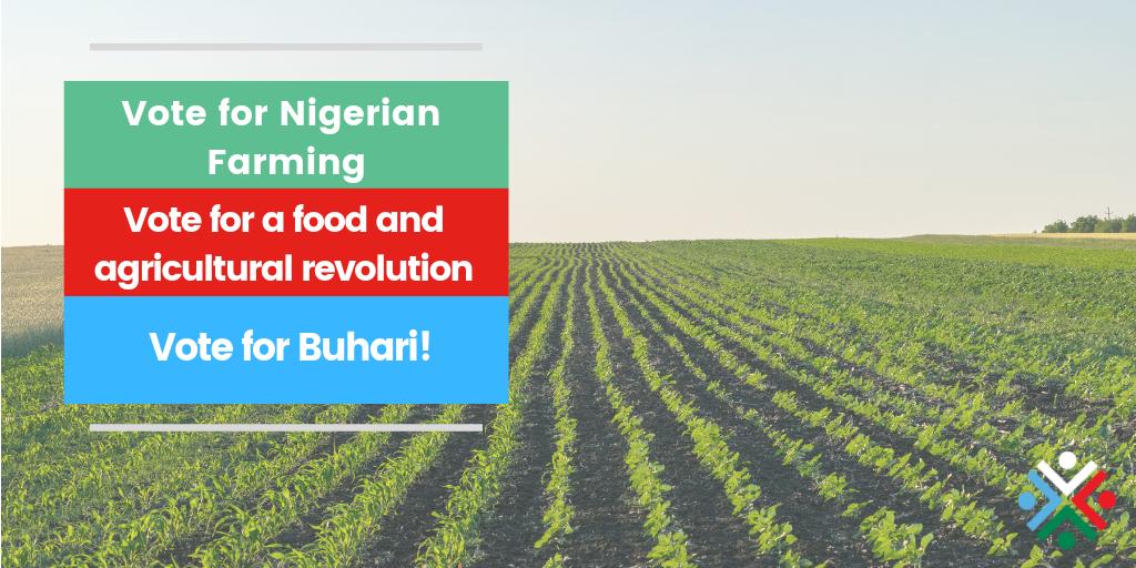 Together Nigeria (@togetherng) on Twitter photo #WHYBUHARI – Because under #PMB, Nigeria is experiencing a food revolution! We’re standing with President <a href="/MBuhari/">Muhammadu Buhari</a> because under his administration, improved seeds, fertiliser, and pesticides are readily available at cheaper rates. #NigeriaDecides2019 #YourVoteYourFuture #WHYBUHARI – Because under #PMB, Nigeria is experiencing a food revolution! We’re standing with President <a href="/MBuhari/">Muhammadu Buhari</a> because under his administration, improved seeds, fertiliser, and pesticides are readily available at cheaper rates. #NigeriaDecides2019 #YourVoteYourFuture
