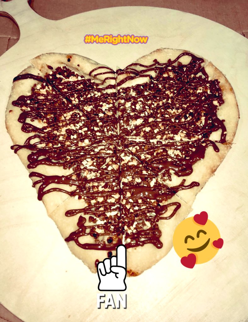 Heart-Shaped. Chocolate. Pizza 😍🍕 #Valentines2019 #HandCrafted