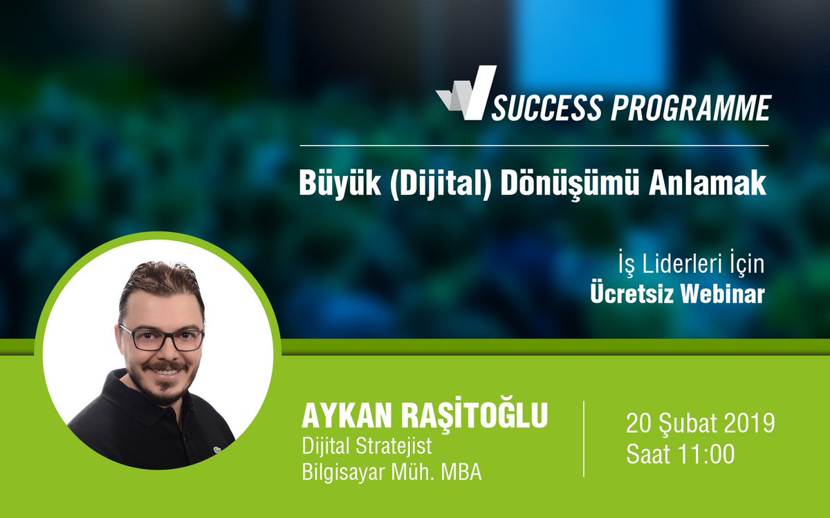 rasitoglu's tweet image. Webinar: Dijital Dönüşümü Anlamak &amp;gt; Ücretsiz Kayıt için video.successprogramme.com/buyuk-dijital-…