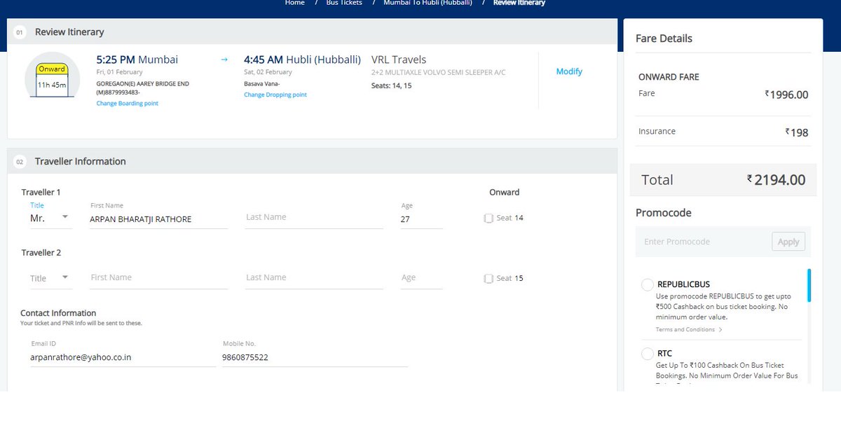 arpanrathore's tweet photo. @Paytm @Paytmcare I have booked ticket for 1st Feb but the confirmation page shows 31st Jan as Travel date as you can see below. Now when I cancelled the ticket, thinking travel date is incorrect, Paytm is charging me Rs 285 as Cancellation Fee. https://t.co/XiDn6dokSW