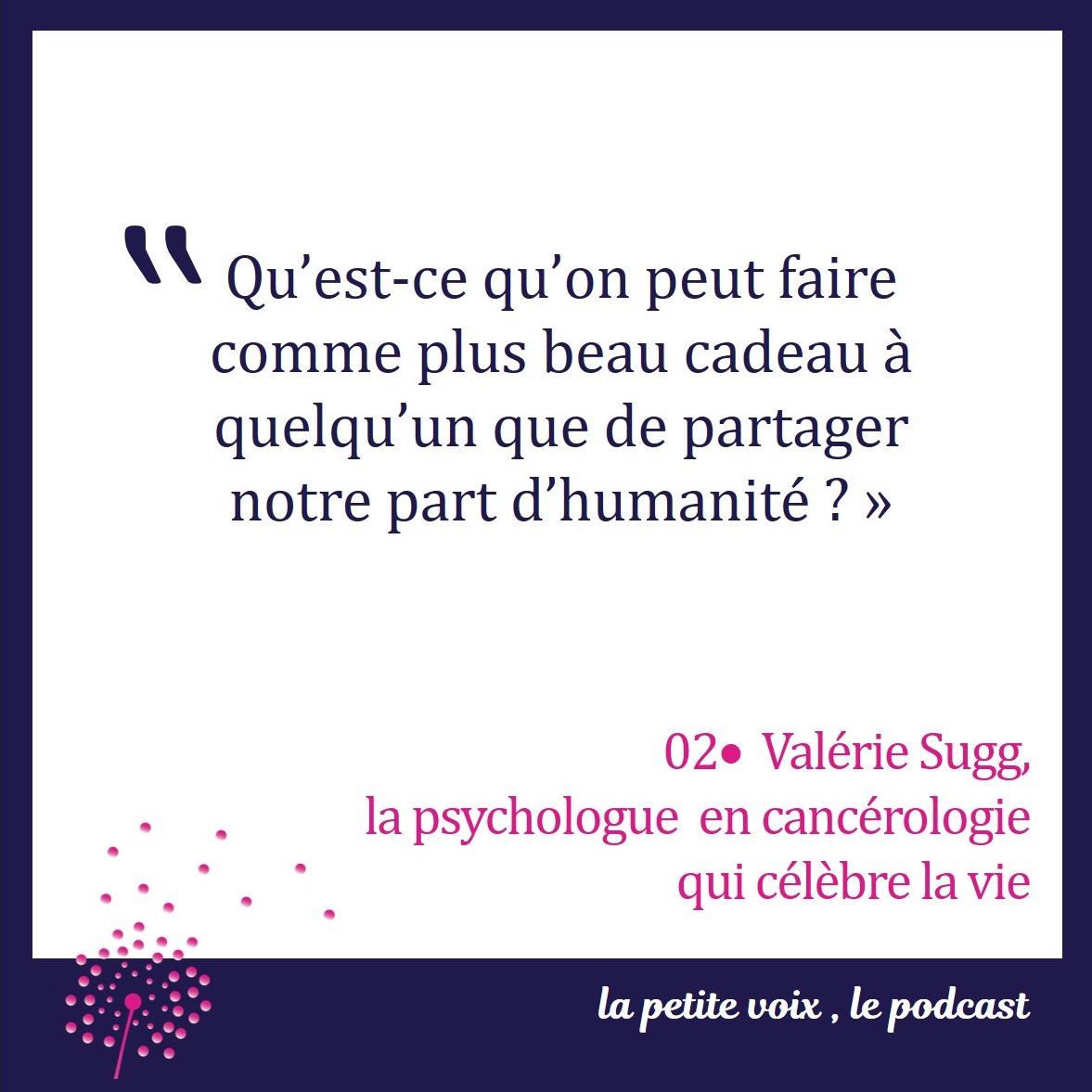 lapetitevoix's tweet photo. Ces paroles touchantes, c’est @SuggValerie qui les a prononcées dans le dernier épisode, quand elle évoque son parcours de psychologue en #cancérologie. Ecoutez ici : https://t.co/JXhASeYCyU #podcast #bienetre #developpementpersonnel #psychologue #therapeute #Cancer https://t.co/sEahNib0I1