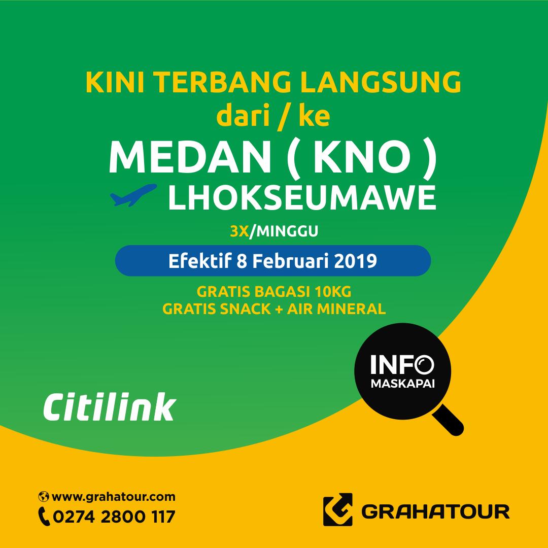 Yuk ! Cek rute baru <a href="/Citilink/">Citilink Indonesia</a> 

Tunggu apa lagi ?
Booking tiket kamu sekarang juga hanya di grahatour.com   yang pastinya mudah dan pasti murah. 😊

#medan #lhokseumawe #rutebarucitilink #infomaskapai #tiketpromo #tiketpesawatpromo #tiketmurah #tiketpesawatmurah