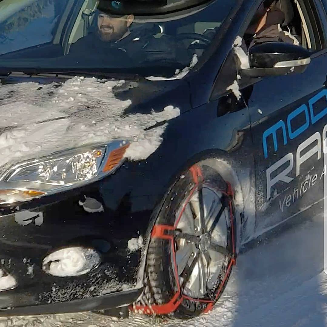 Modularacks's tweet photo. Testing our new Steel Snow Socks ❄️🚗
These install in minutes and you don't reach behind the tire to connect rear cables
#modularacks #onwardtotheweekend 
#leavenothingbehind 
#SnowMageddon2019 #snowfall #vehicles #automotive #WinterDriving #roadtrip #DriveSafe #BePrepared https://t.co/4x06LsQ9uq