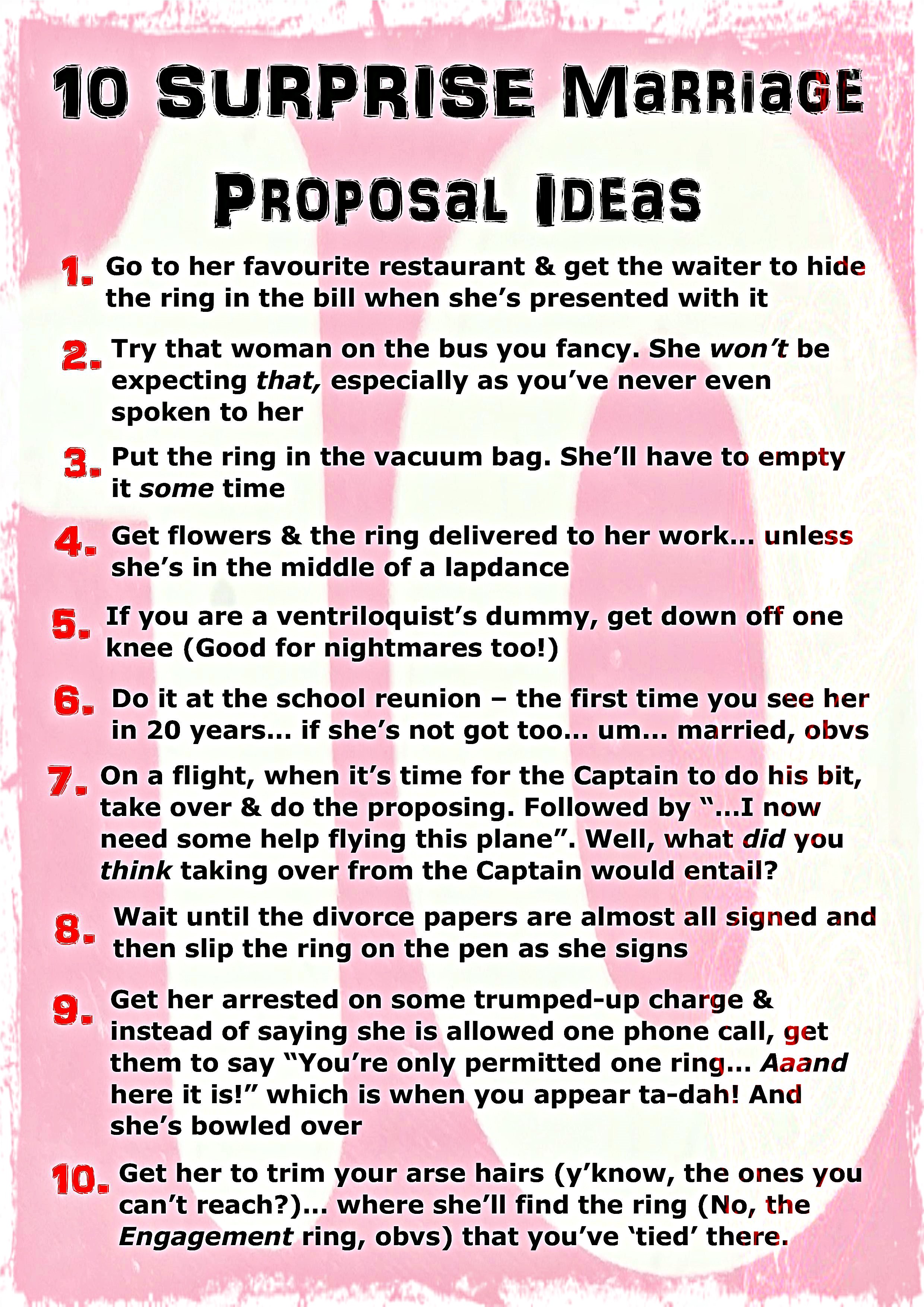 re proposal ideas