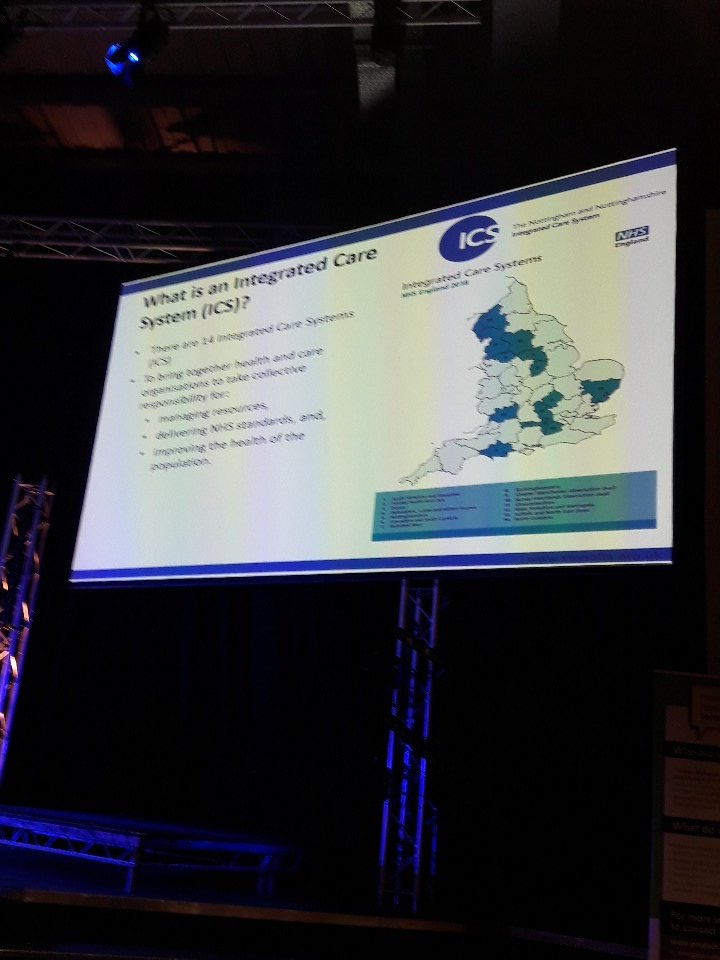Learning about integrated care system. Nottinghamshire is one of 14 in England. #InvolveNotts
