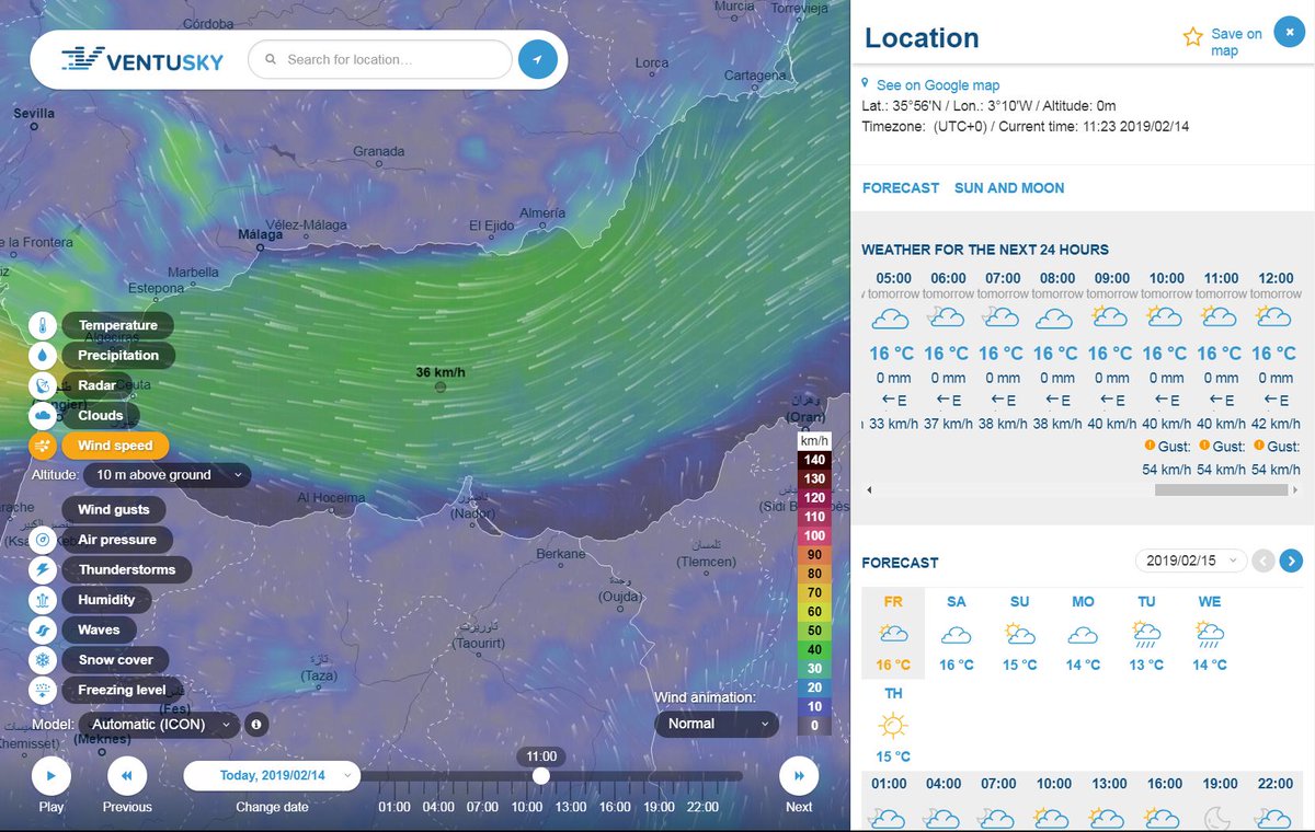 #MotherWind: preventing the arrival of irregular immigrants to Spanish territory, whether in accordance with international law or otherwise, since time immemorial🤷‍♂️ ventusky.com/35.938;-3.170