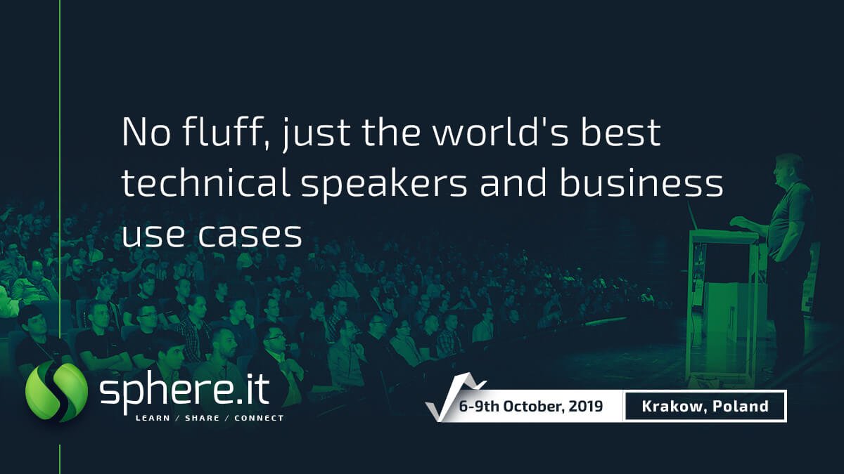 sphere_it_'s tweet image. We're doing our best to give you more than just a regular conference experience 💪🔝 #SphereIT #SoftwareTech