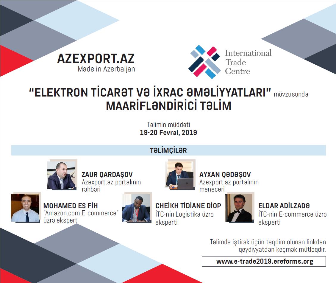 iqtisadiislahat's tweet image. Azexport “Elektron Ticarət və ixrac prosedurları” mövzusunda təlim keçirir
Ətraflı: bit.ly/2DCPYP7
#azexport
#training
#telim