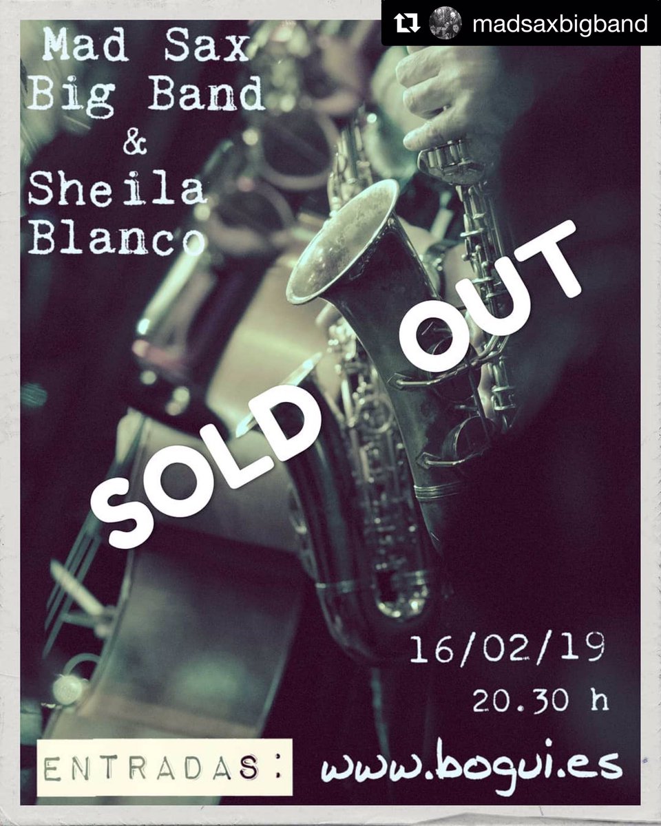 Sheila_Blanco_'s tweet photo. Gracias a todxs! Nos vemos el sábado! 🎷 🎷 🎷 🎤 @BoguiJazz @MADSAXBB #swing #concierto https://t.co/oLIagFhW4B