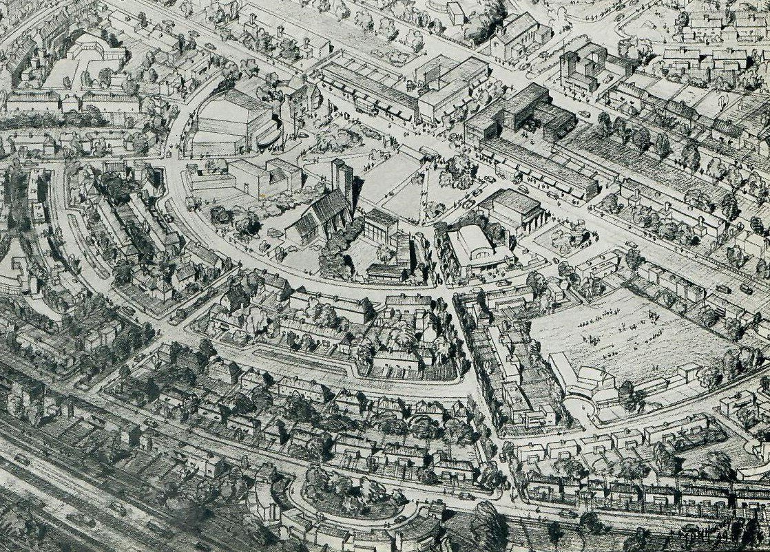The high ideals and ambition of post-war planning captured here in this blog post on 'The Growth and Future of Bristol' published for young people in 1945. Pictured here the neighbourhood unit envisaged for Southmead (illustrated by JDM Harvey) -
ideasfestival.co.uk/blog/homes-for…